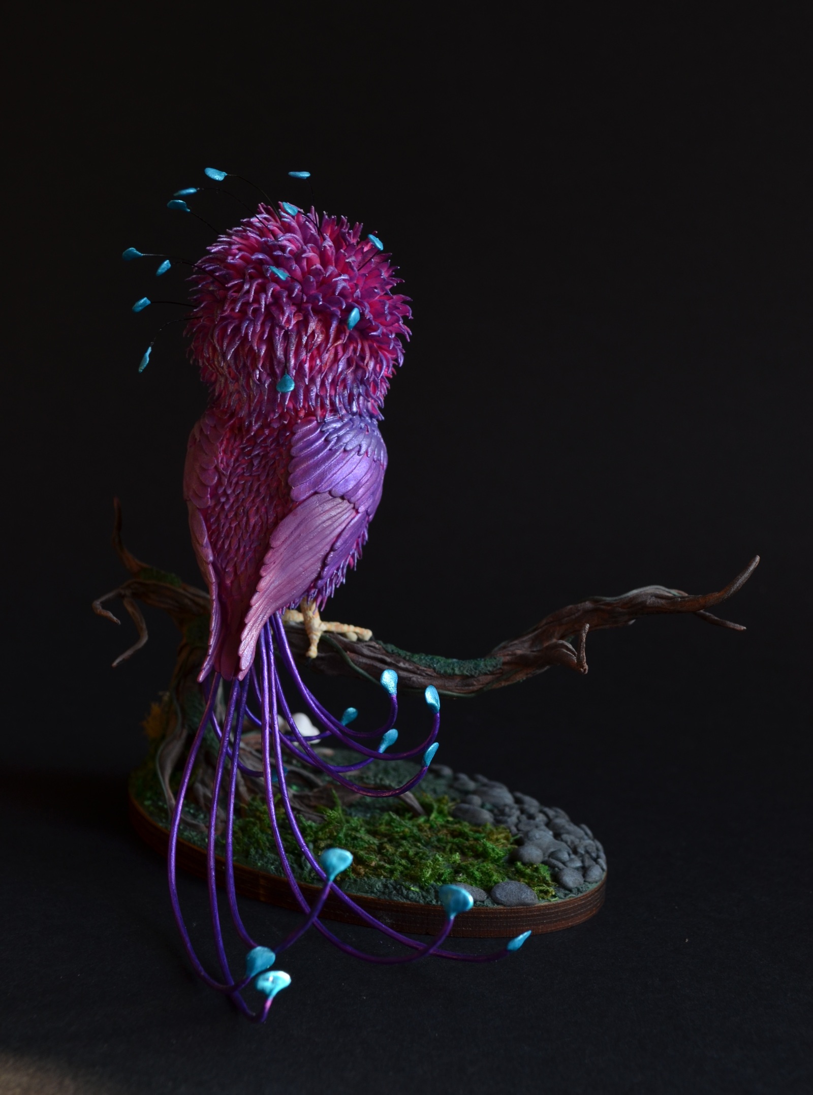 Fwooper figurine from Fantastic Beasts and Where to Find Them - My, Handmade, , Sculpture, Лепка, Longpost