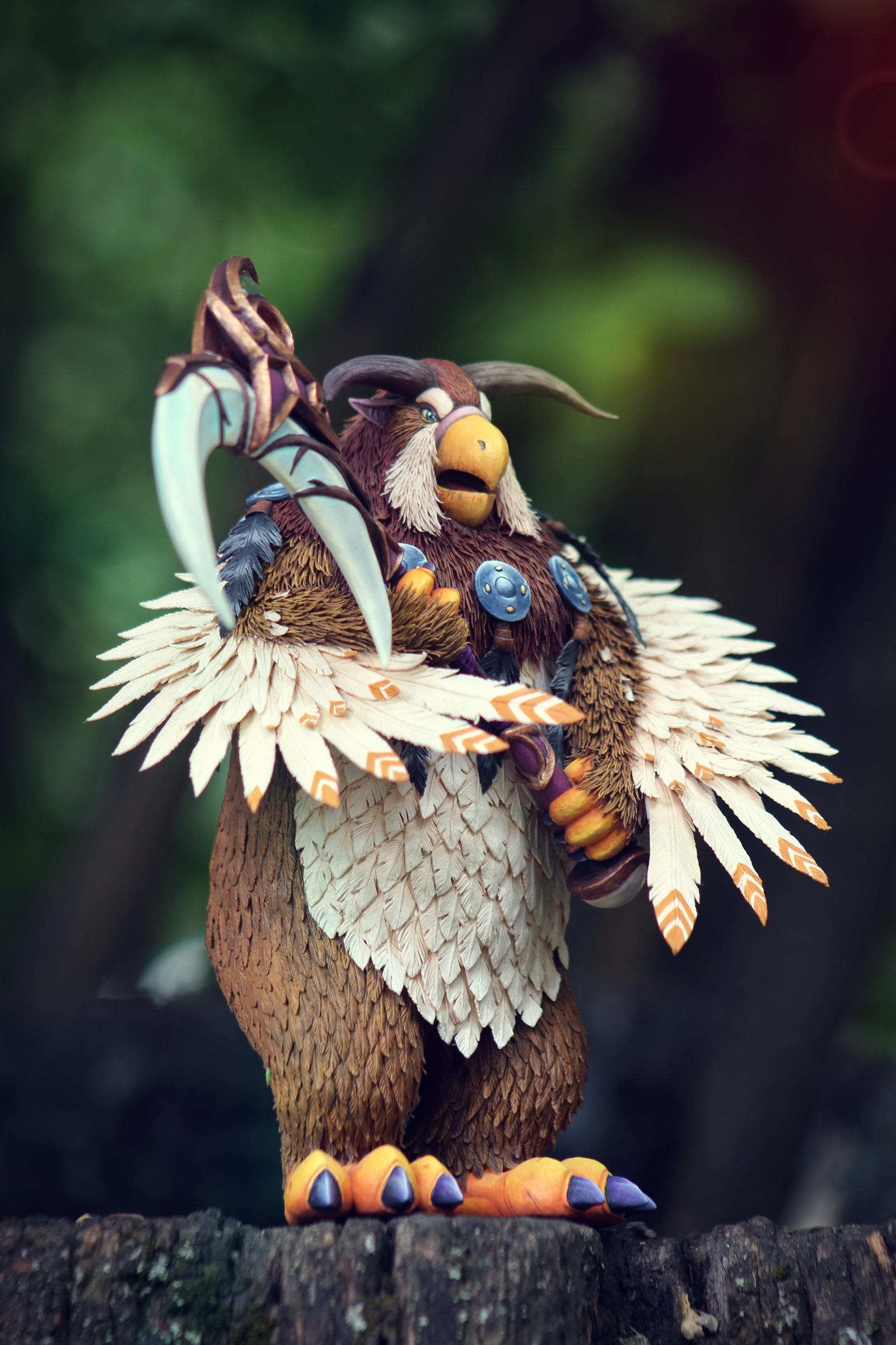 Moonkin/World of Warcraft - Моё, Друид, WOW, World of Warcraft, Фигурка, Ручная работа, Мункин, Warcraft, Длиннопост, Совухи, Фигурки