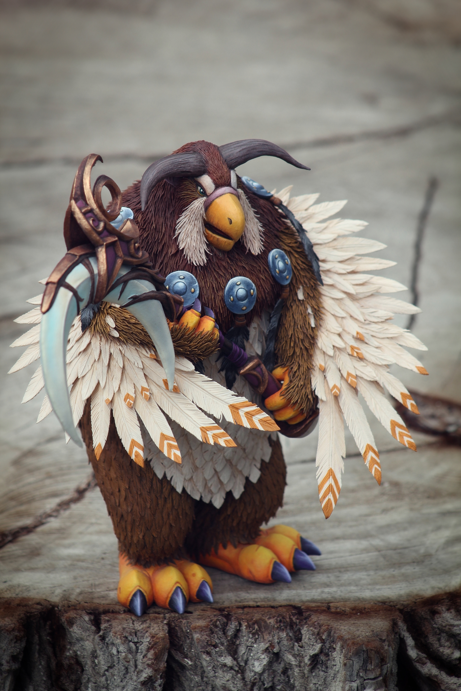 Moonkin/World of Warcraft - Моё, Друид, WOW, World of Warcraft, Фигурка, Ручная работа, Мункин, Warcraft, Длиннопост, Совухи, Фигурки