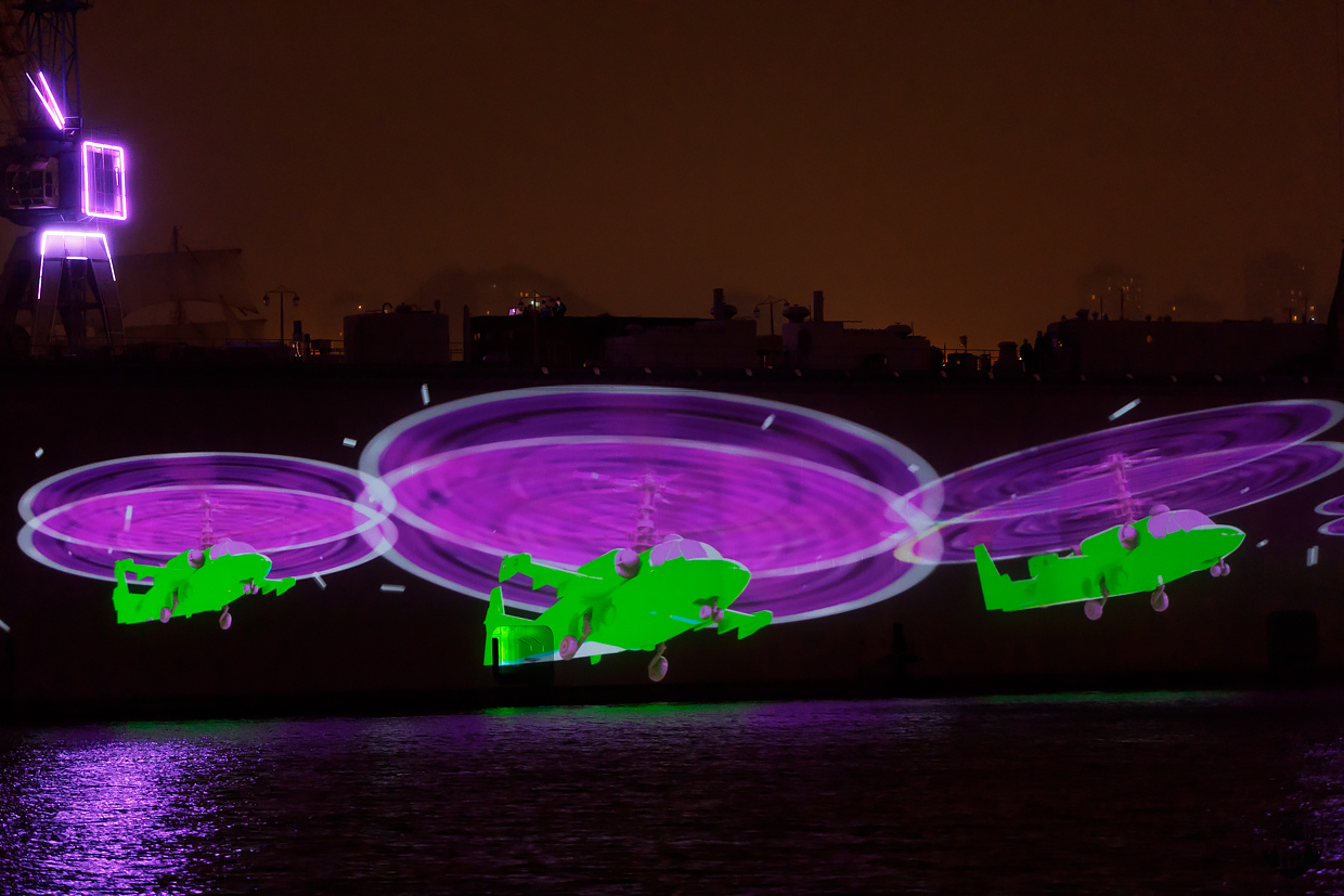 In Vladivostok held a dress rehearsal of the light show for the holiday Wings of the East - My, Walk, Vladivostok, , , The power of light, Video, Longpost