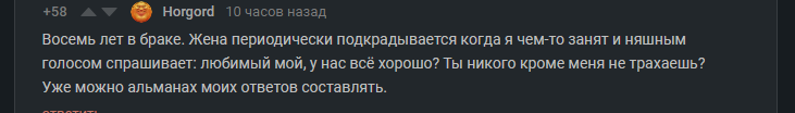 Как человек жене отвечал 2 - Моё, Комментарии на Пикабу, Измена