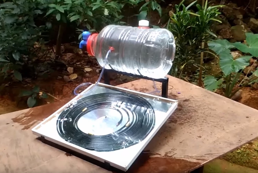 Как сделать солнечный коллектор-водонагреватель (система без насоса)своими руками?