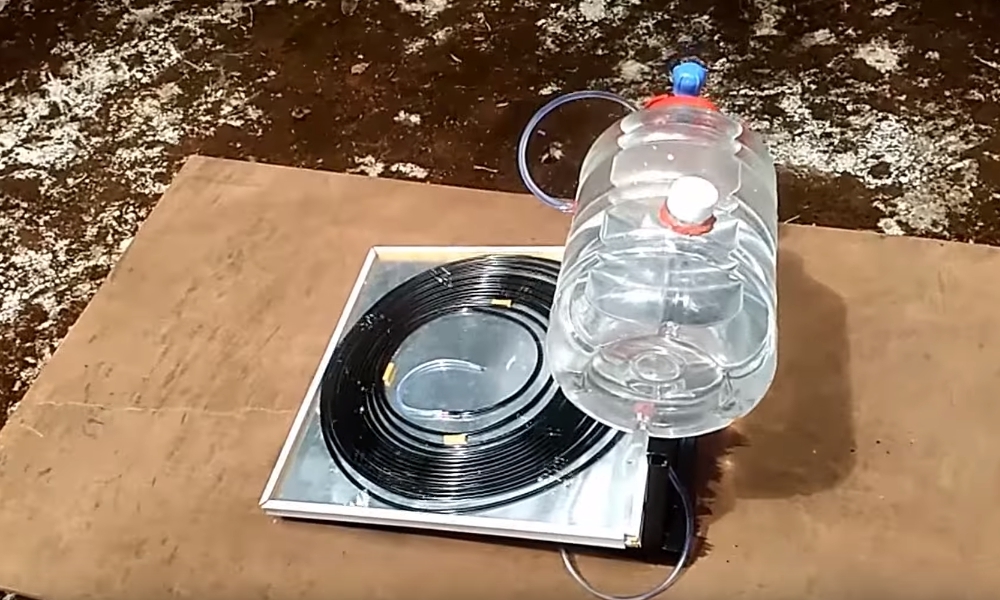 Горячая вода на даче: солнечная водогрейка своими руками | Пикабу
