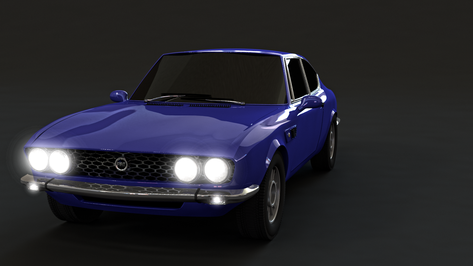 Fiat dino 2000 - Моё, Длиннопост, Fiat, 3D моделирование