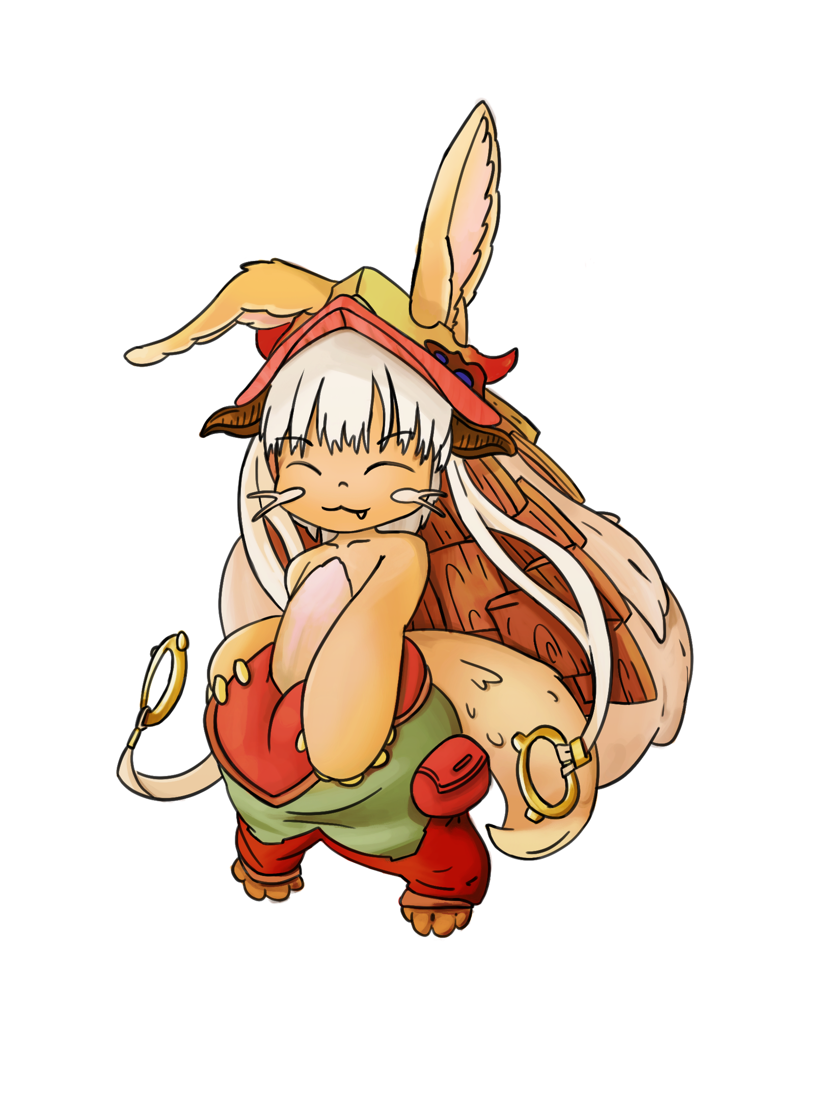 First attempt at drawing on Ipad ;) - My, Nanachi, Made in abyss, My, With your own hands, Anime, Anime art, Fun-Art, Fan art