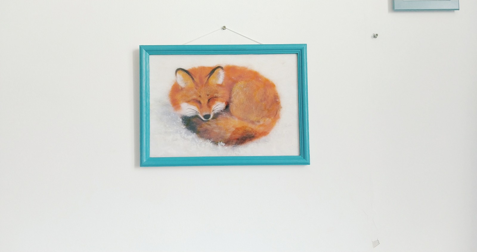 Muscovite fox. - My, , Fox, Wool painting, Needlework without process, Longpost