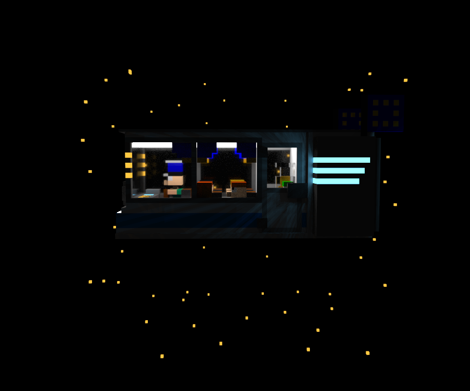 Passing for travel! - My, Magicavoxel, Space, Travel, Bus