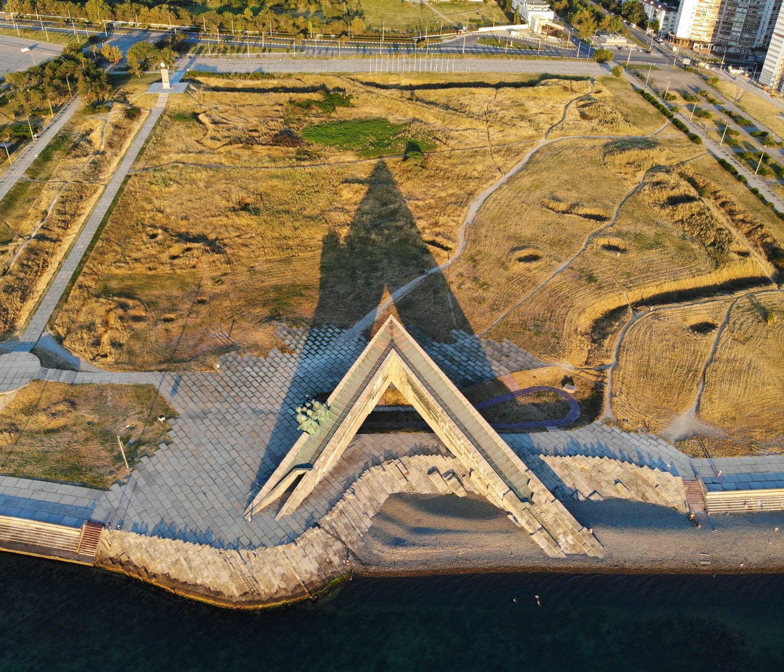 Morning Novorossiysk - My, Novorossiysk, Malaya zemlya, dawn, Sea, Mavicair, Tsemes Bay, Longpost