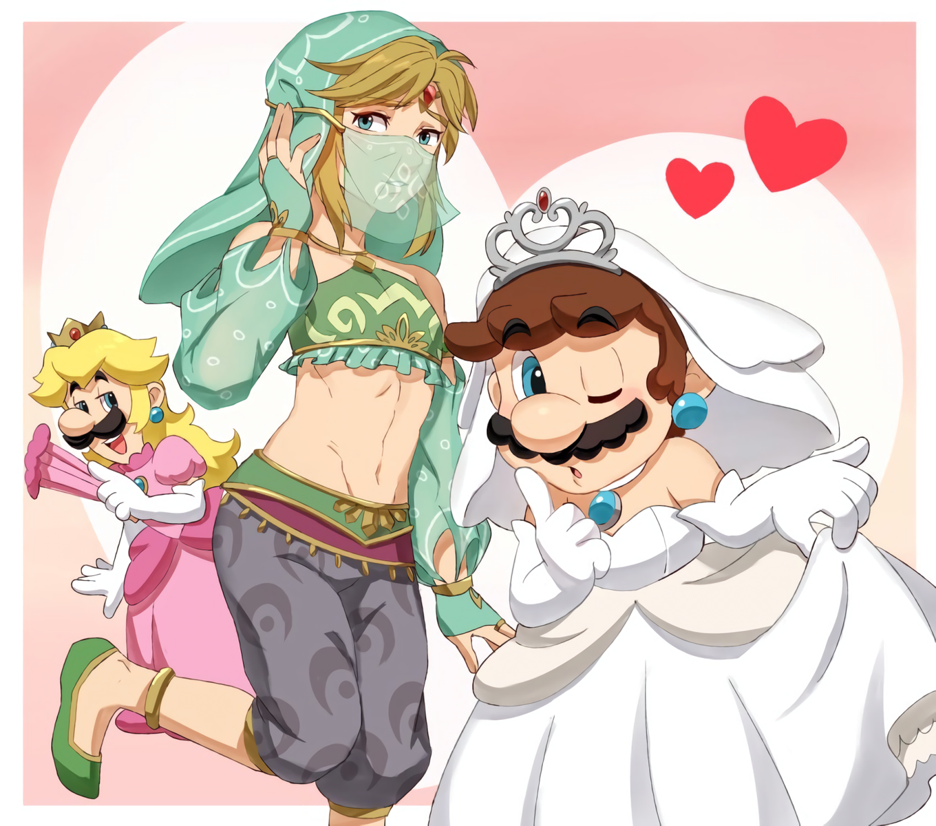 Who will you choose? - Its a trap!, Crossover, The legend of zelda, Breath of the wild, Super Mario Odyssey, Link, Mario, Luigi