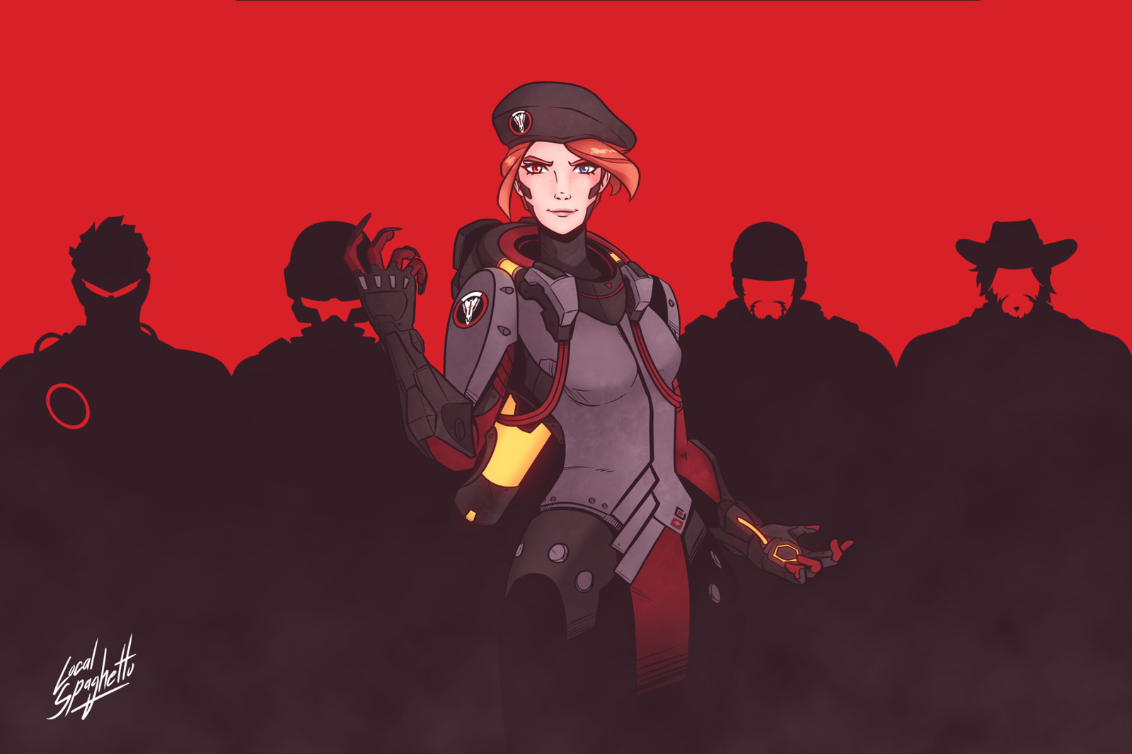 Blackwatch Мойра by CJ Lee - Overwatch, Moira, Blackwatch, Арт, CJ Lee