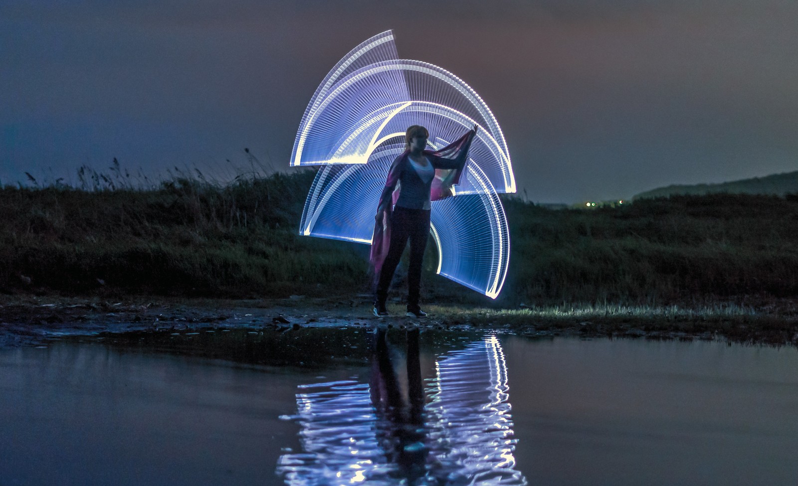 Light tube - My, Freezelight, Light, Long exposure, Longpost