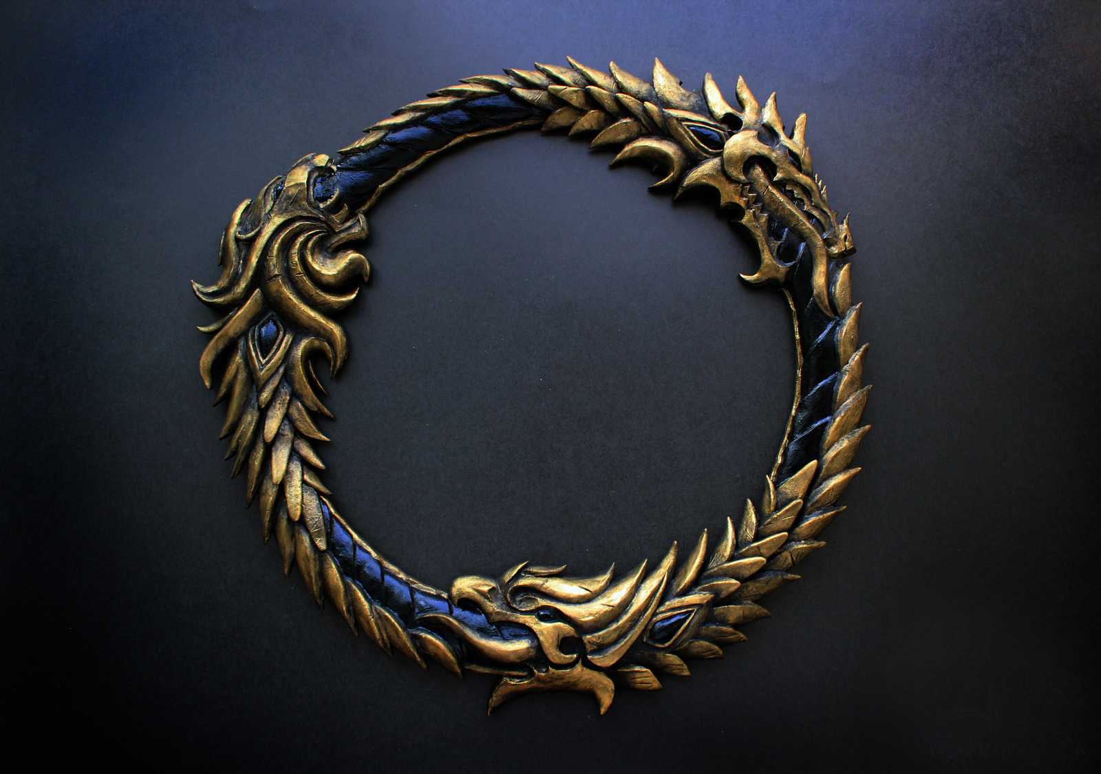 Clock/The Elder Scrolls Online - My, Needlework with process, Handmade, Longpost, Clock, Ouroboros, The Elder Scrolls Online