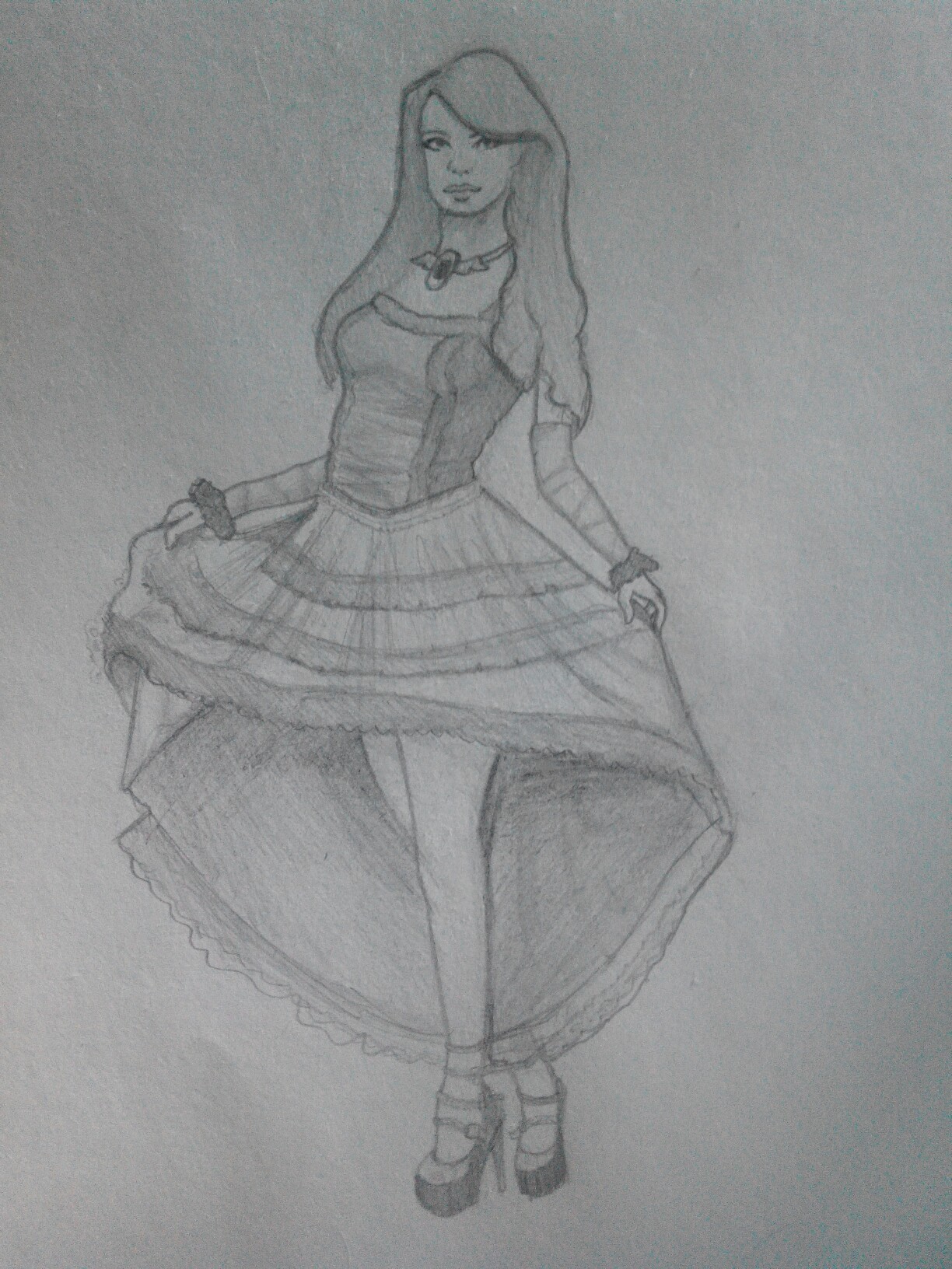 Drawing - My, Drawing, My, The dress