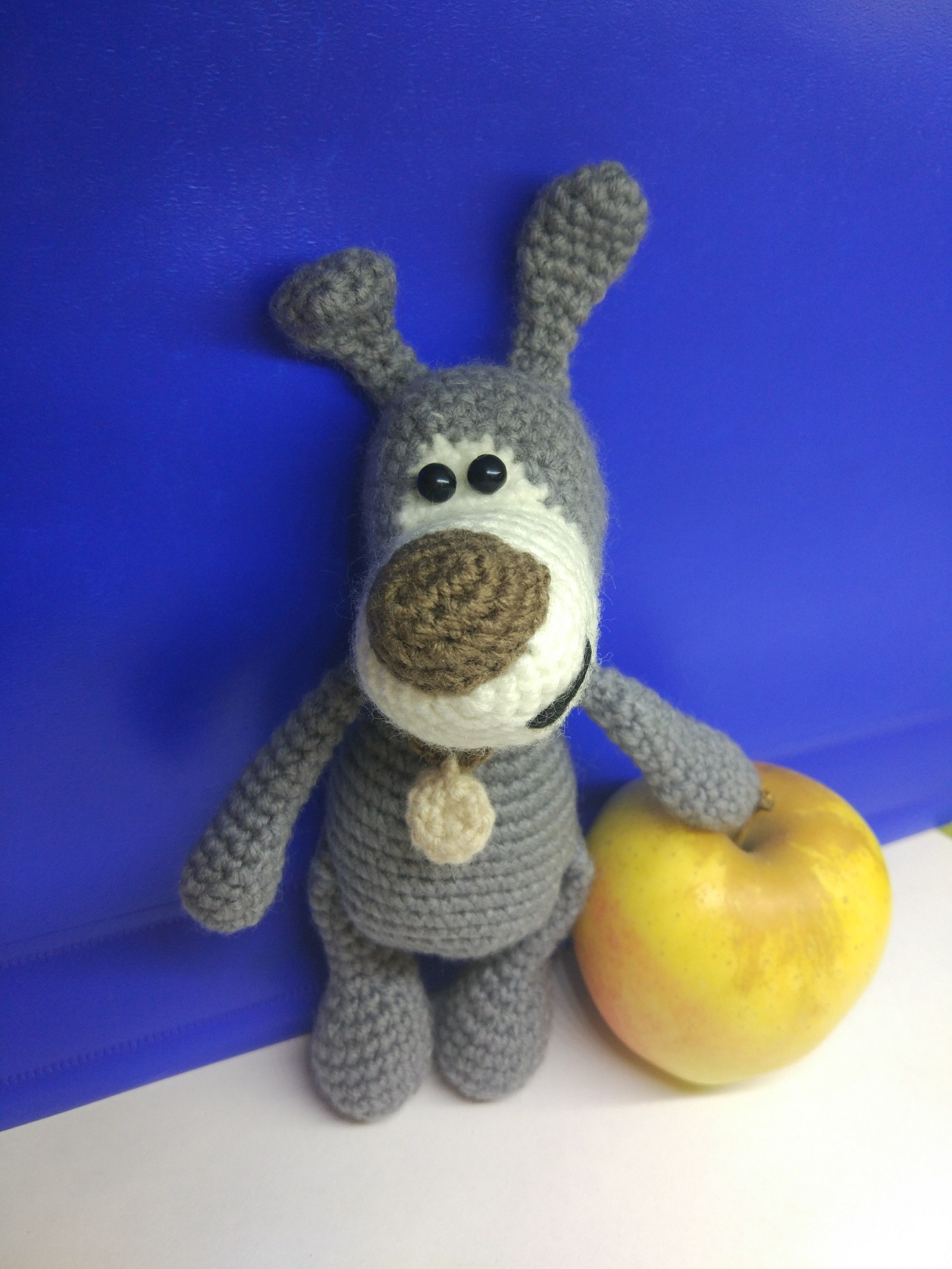 Doggie - round nose - My, Amigurumi, Crochet, Knitting, Hobby, Longpost