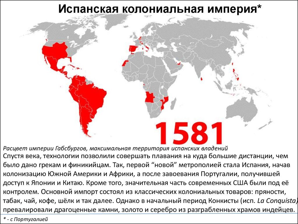 Колонии испании карта - 93 фото