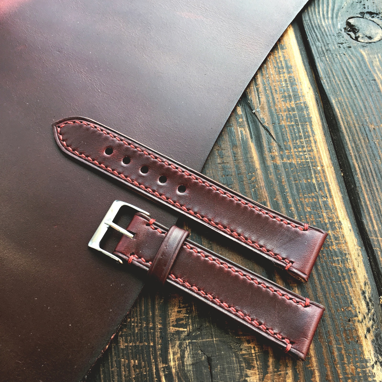 Watch straps part 2. Announcement of the topic Processing of edges - My, Leather craft, Strap, Leather products, Natural leather, Longpost