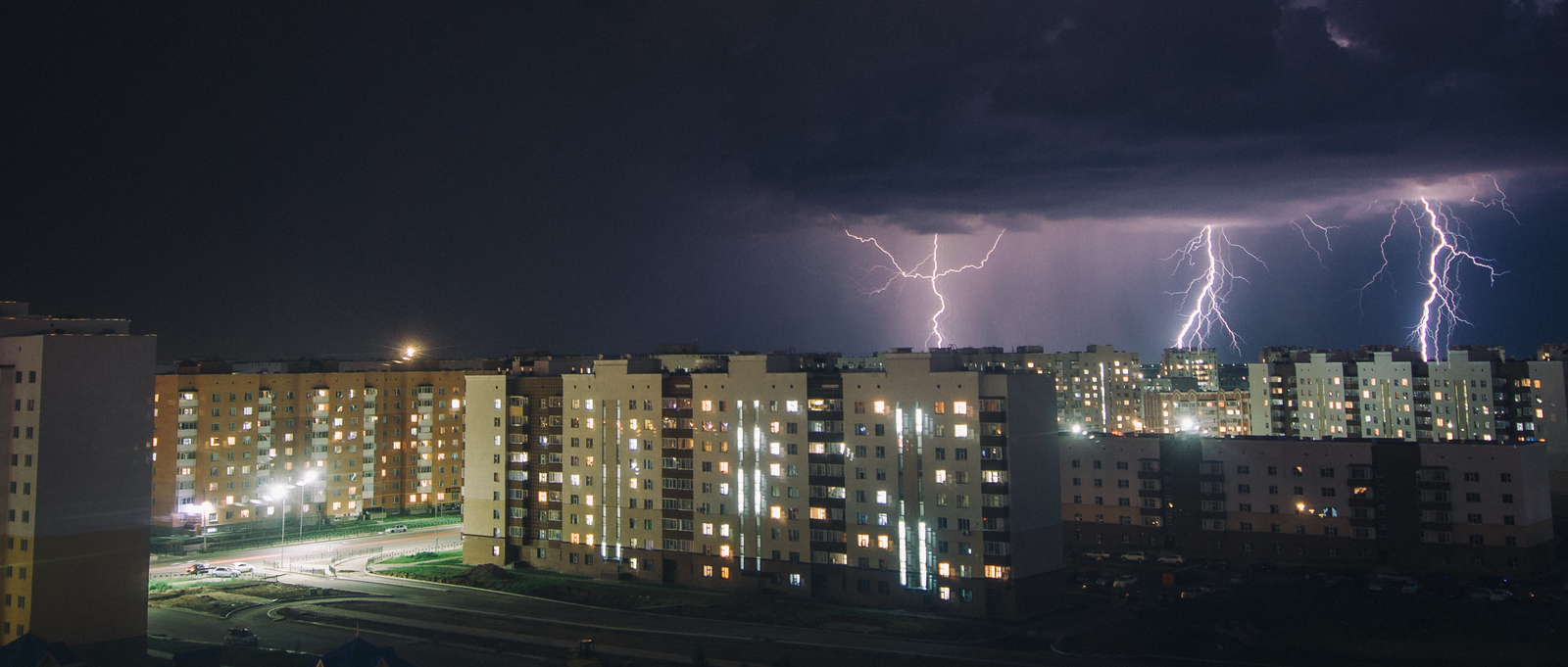 Thunderstorm in Astana - My, Thunderstorm, Lightning, Kazakhstan, Astana, The photo