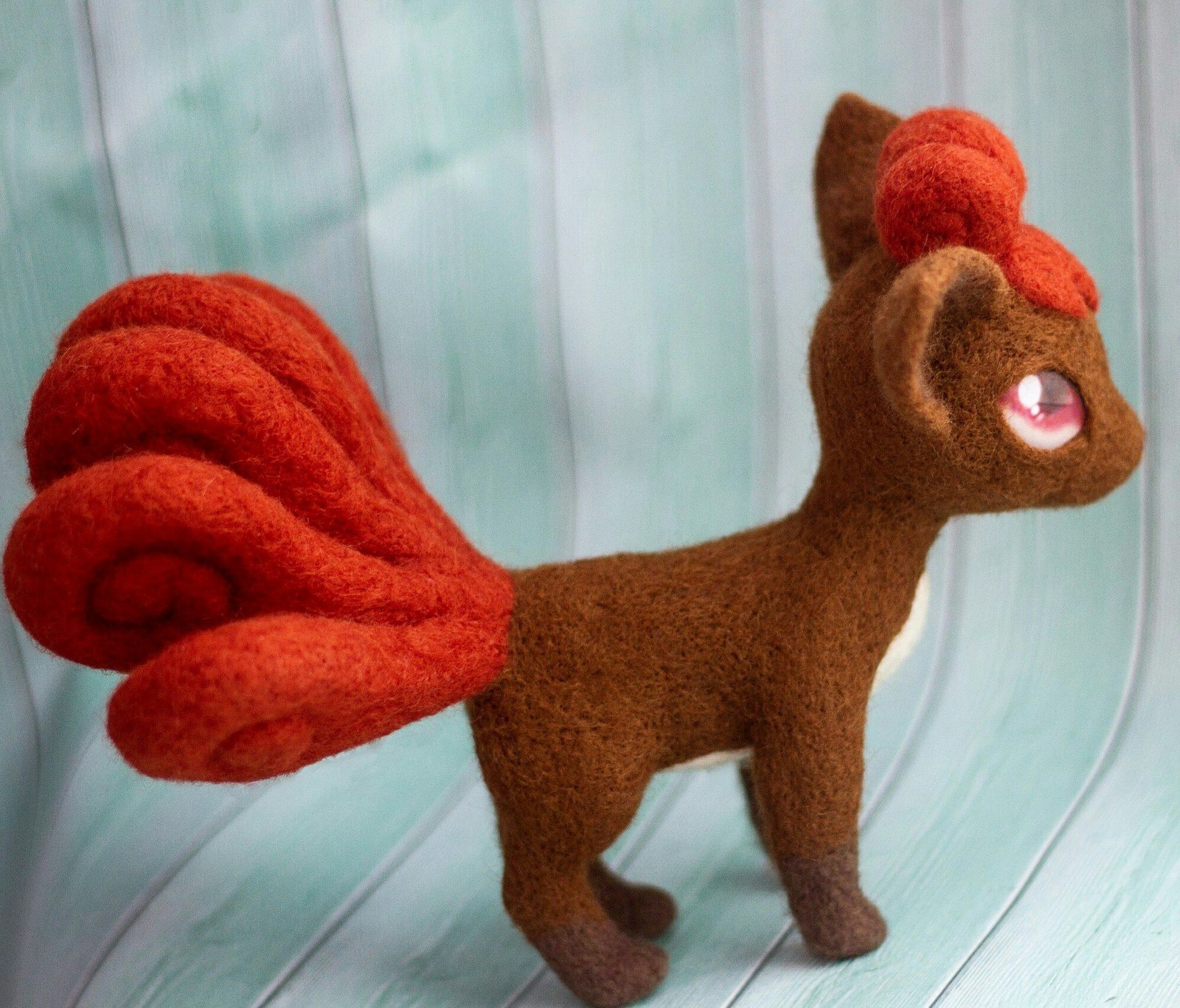 Vulpix wool - My, Needlework without process, Longpost, Dry felting, Pokemon