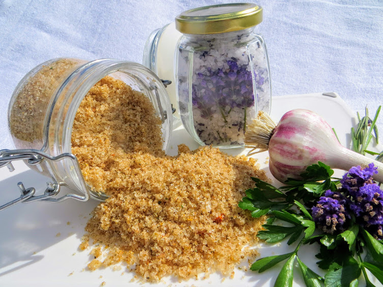 Aromatic garlic and lavender salt / #Letovbanke - My, Food, Yummy, Recipe, Salt, Longpost, Preparation, Spices, Other cuisine, Cooking, Video