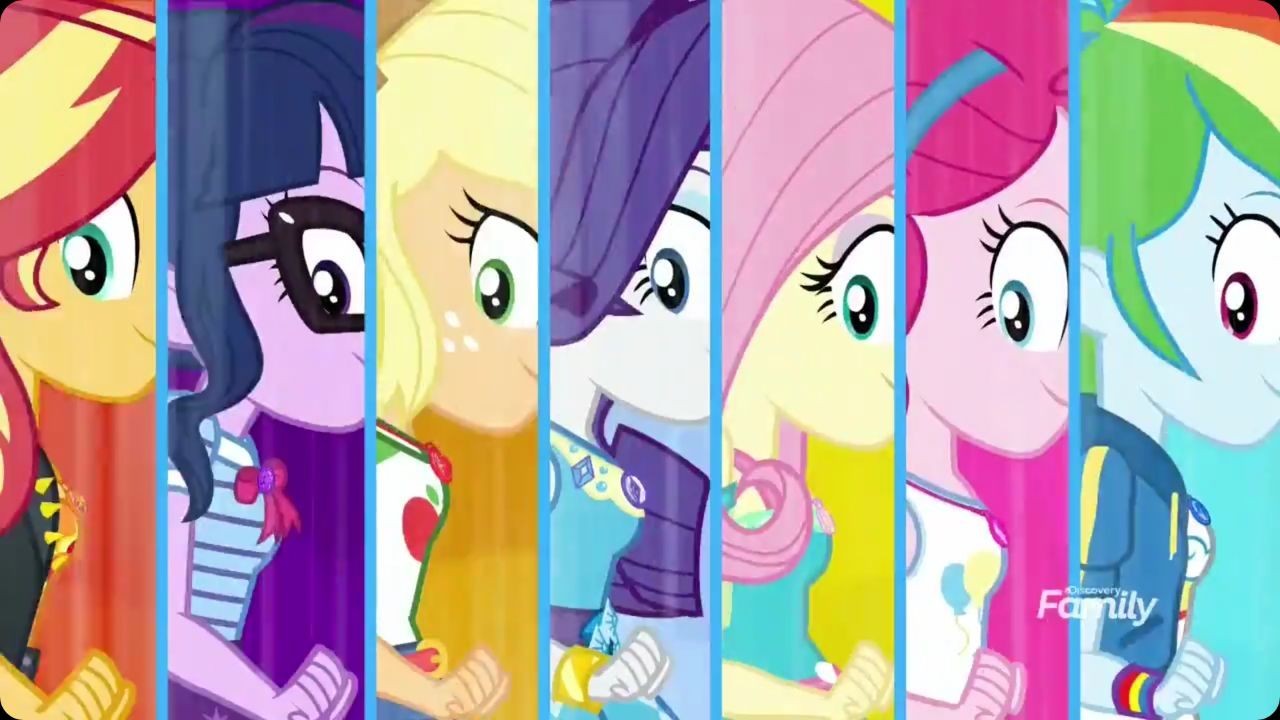 Сравнение - My Little Pony, Mane 6, Sunset Shimmer, MLP Edge, Equestria Girls