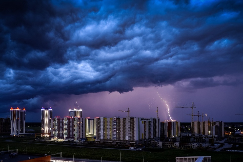 Terribly beautiful. - The photo, Tyumen, Thunderstorm, Element, beauty, Longpost