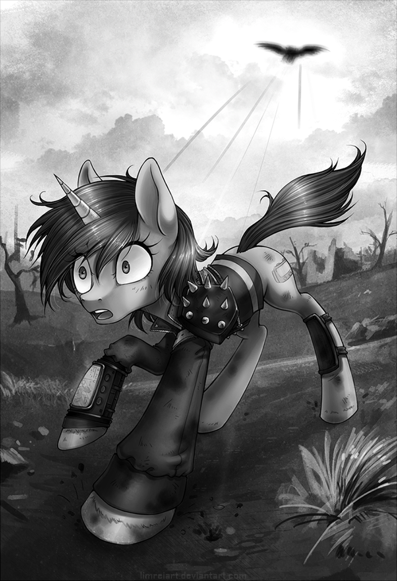 Первая встреча - My Little Pony, Original Character, Calamity, Littlepip, Fallout: Equestria