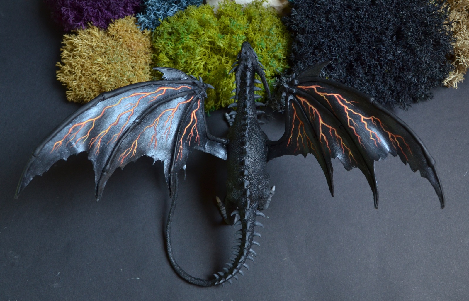 Black dragon from Heroes of Might and Magic V. - My, , Needlework without process, Sculpture, The Dragon, Герои меча и магии, HOMM V, Longpost