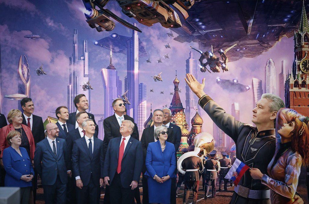 The best photoshops from the NATO summit - Donald Trump, Photoshop master, Longpost, NATO, Лентач