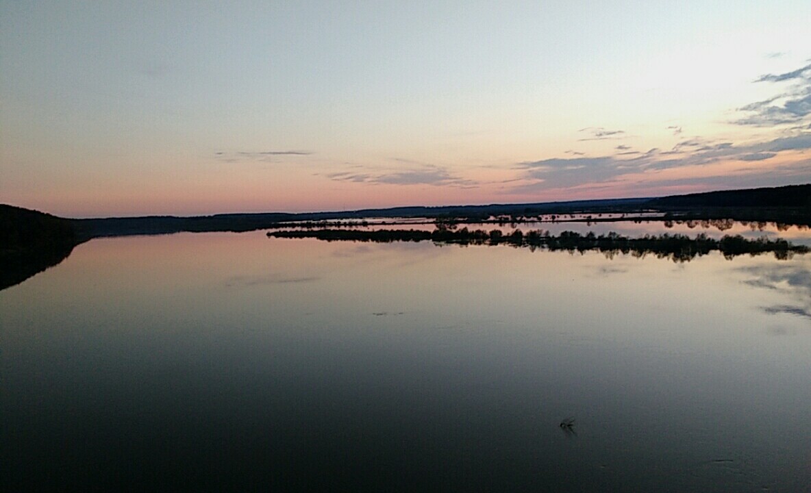 Sunset on the Oka - My, River, No filters, Sunset, Oka