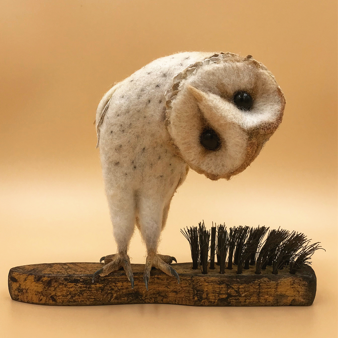 Beauty from old brushes. - Animals, Felt, Wool toy, Longpost