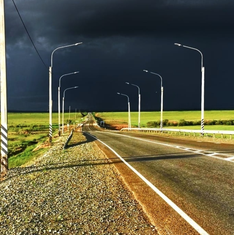 Terribly beautiful. Chita - The photo, Road, Nature, The clouds