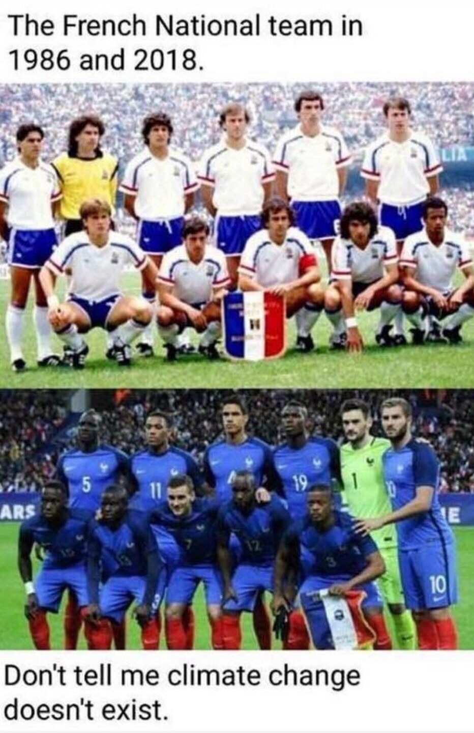 Oh, it's global warming... - France, National team, Football, Climate, The photo, Picture with text