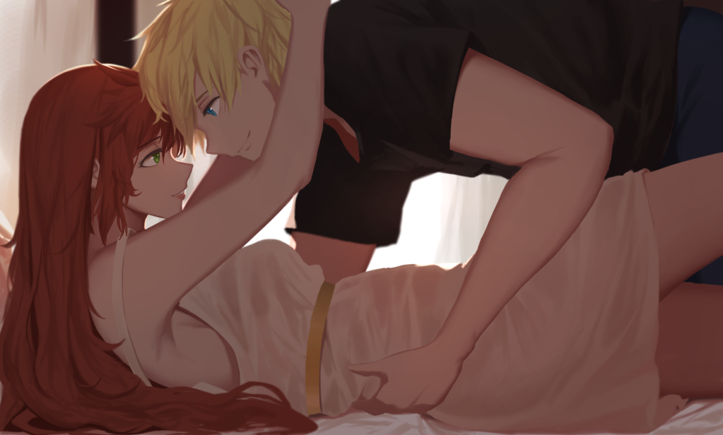 Pulled - RWBY, Jaune Arc, Pyrrha nikos, Anime art, Anime, Not anime, Art