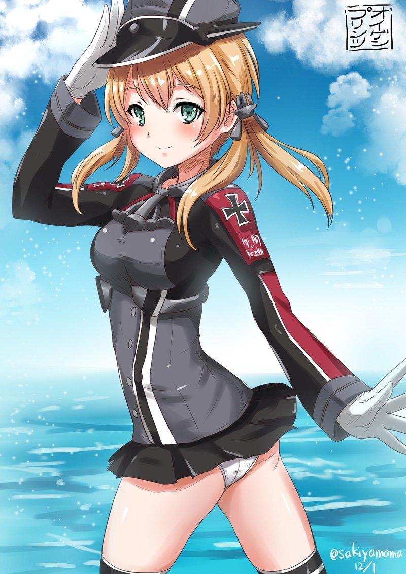 Bismarck and Prinz Eugen (Artist: Sakiyamama) - NSFW, Kantai collection, Sakiyamama, Anime, Anime art, Bismarck, Prinz Eugen, Swimsuit, Longpost