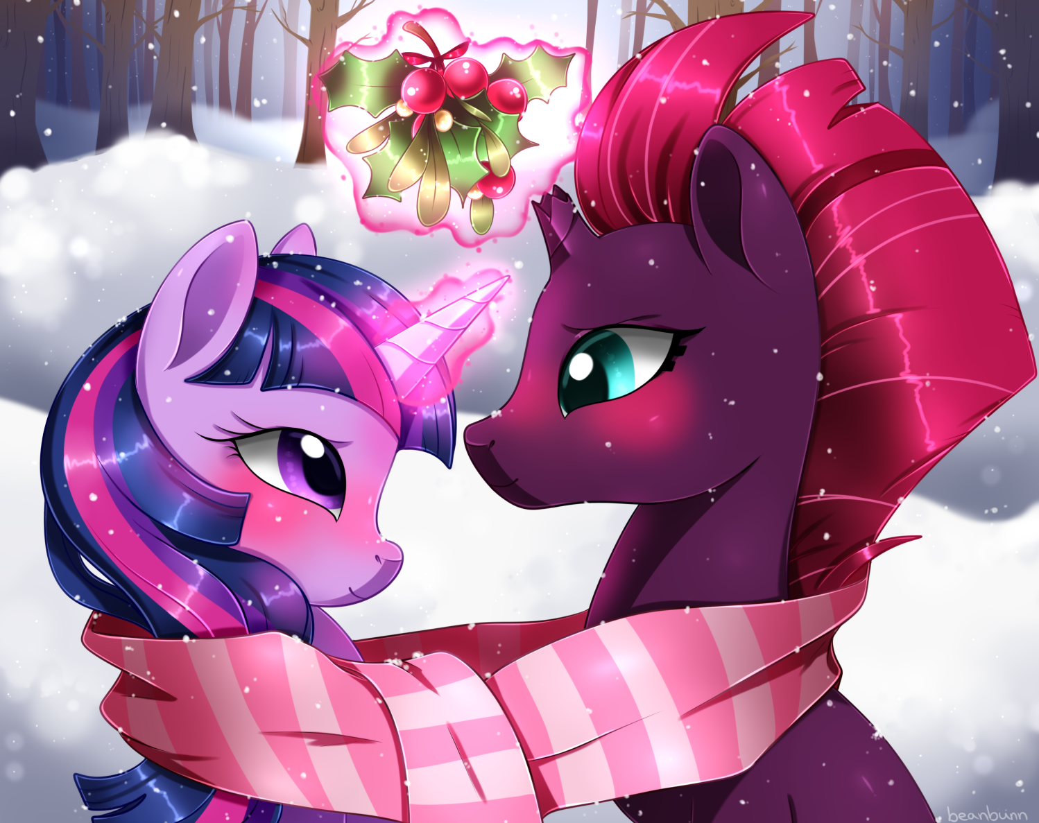 Winter Warmth - My Little Pony, Twilight sparkle, Tempest Shadow, MLP Lesbian, PonyArt, Шиппинг, Арт