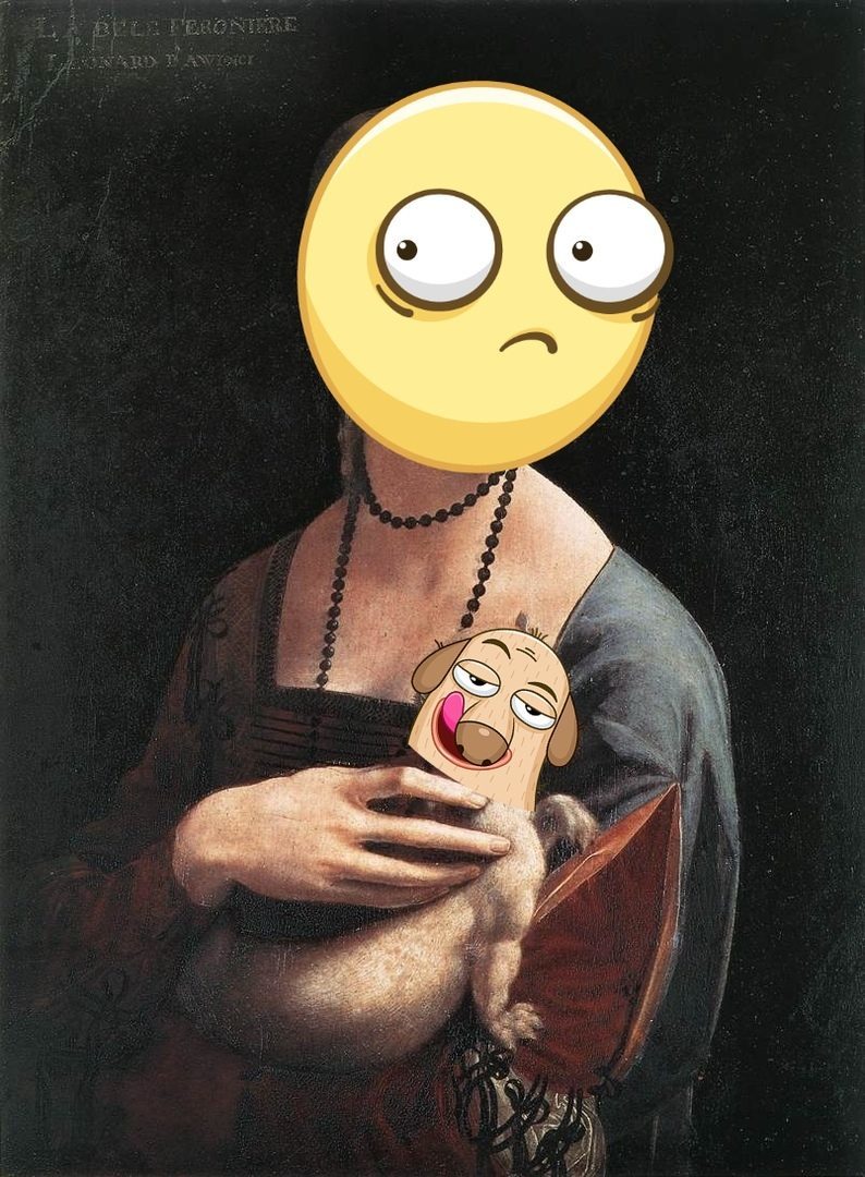 In honor of Emoji Day, the NGS decided to “modernize” famous paintings a bit and give their characters new emotions with the help of emoji stickers - Emoji, Painting, Modern Art, Longpost