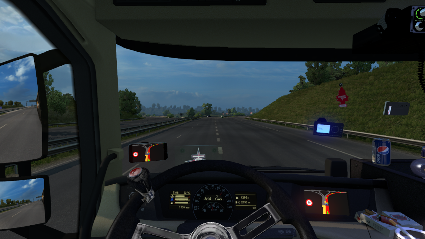 Dawn, roadside, cigarette. - Euro Truck Simulator 2, dawn, Beautiful, Graphics, Longpost