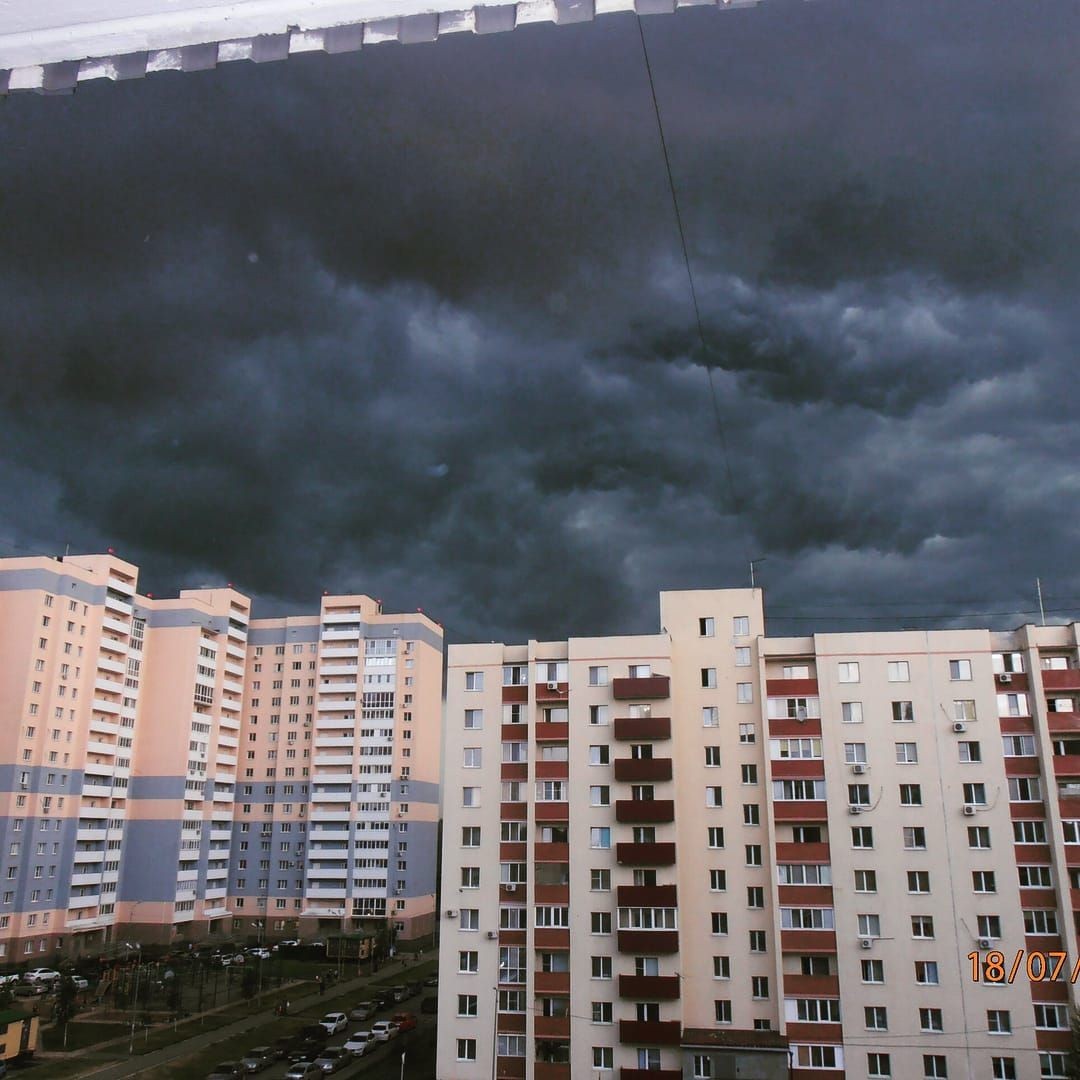 Darkness was gathering - Samara, The clouds, Sky, Beautiful