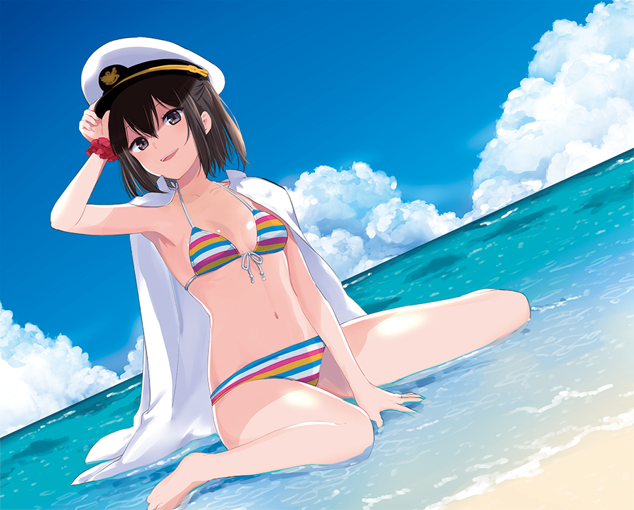 Sendai - Kantai collection, Sendai, Anime, Anime art, Swimsuit