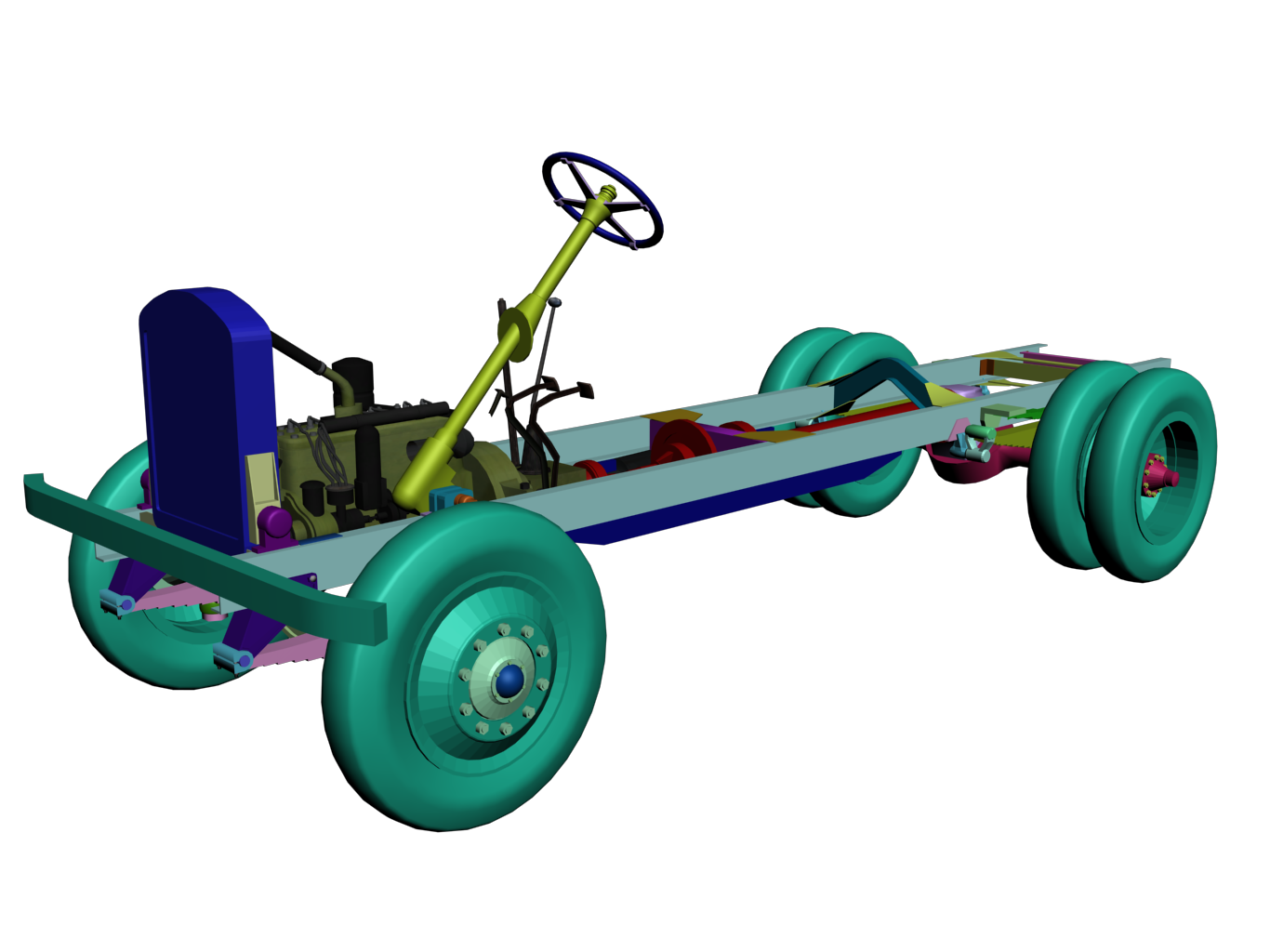 Редкий тяжеловоз по прозвищу Яшка - Моё, 3D моделирование, Отечественный автопром, Яг-6, Яаз, Длиннопост