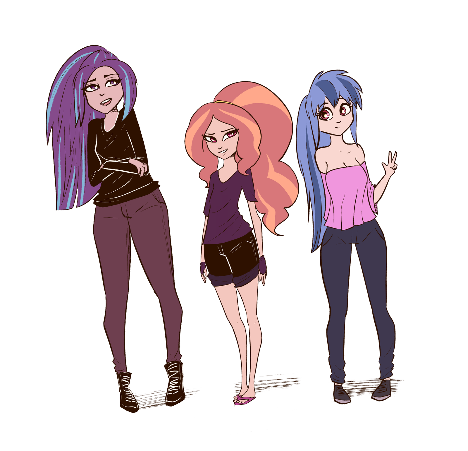 The dazzlings - My little pony, Equestria girls, Dazzlings, Aria blaze, Adagio dazzle, Sonata dusk, , Longpost, Humanization