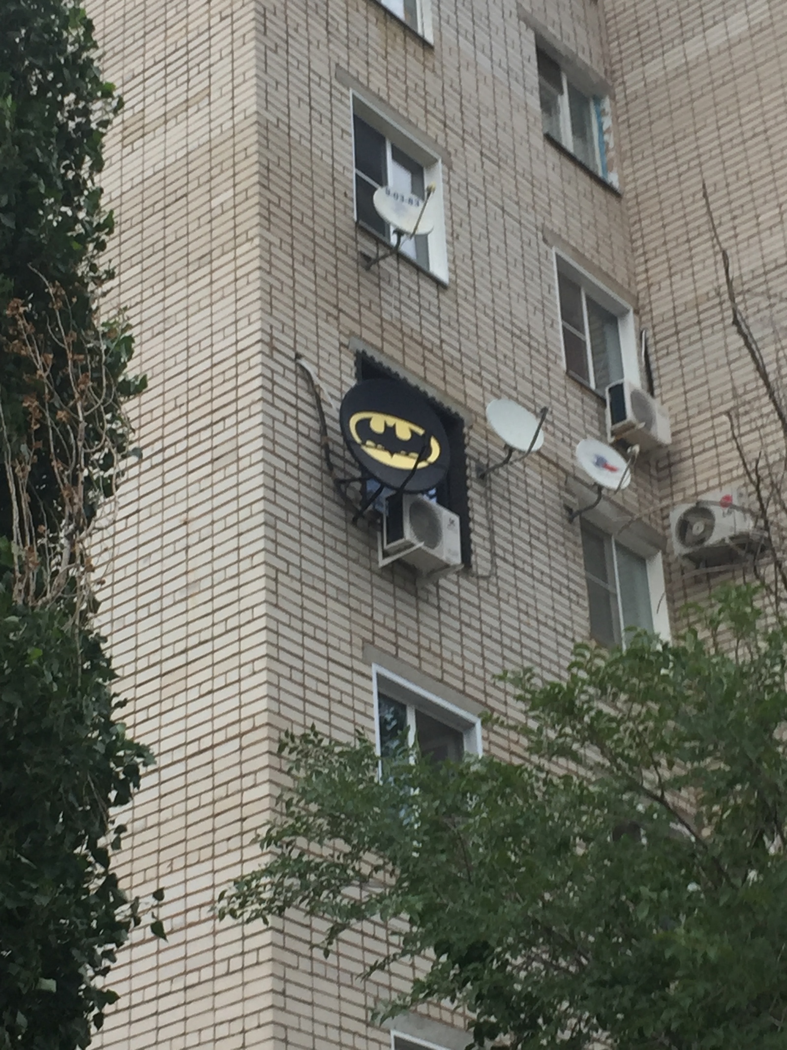 Satellite TV we deserve - My, Batman, Kamyshin, , Satellite TV, Plate