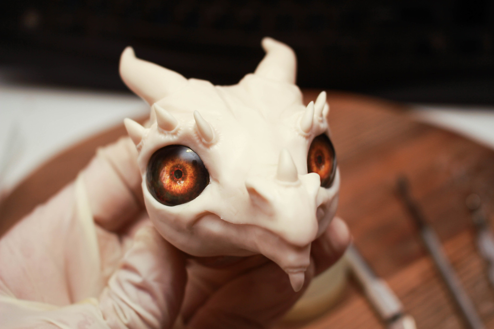 How I sculpted a dragon head - My, Needlework with process, Polymer clay, The Dragon, Author's toy, Longpost