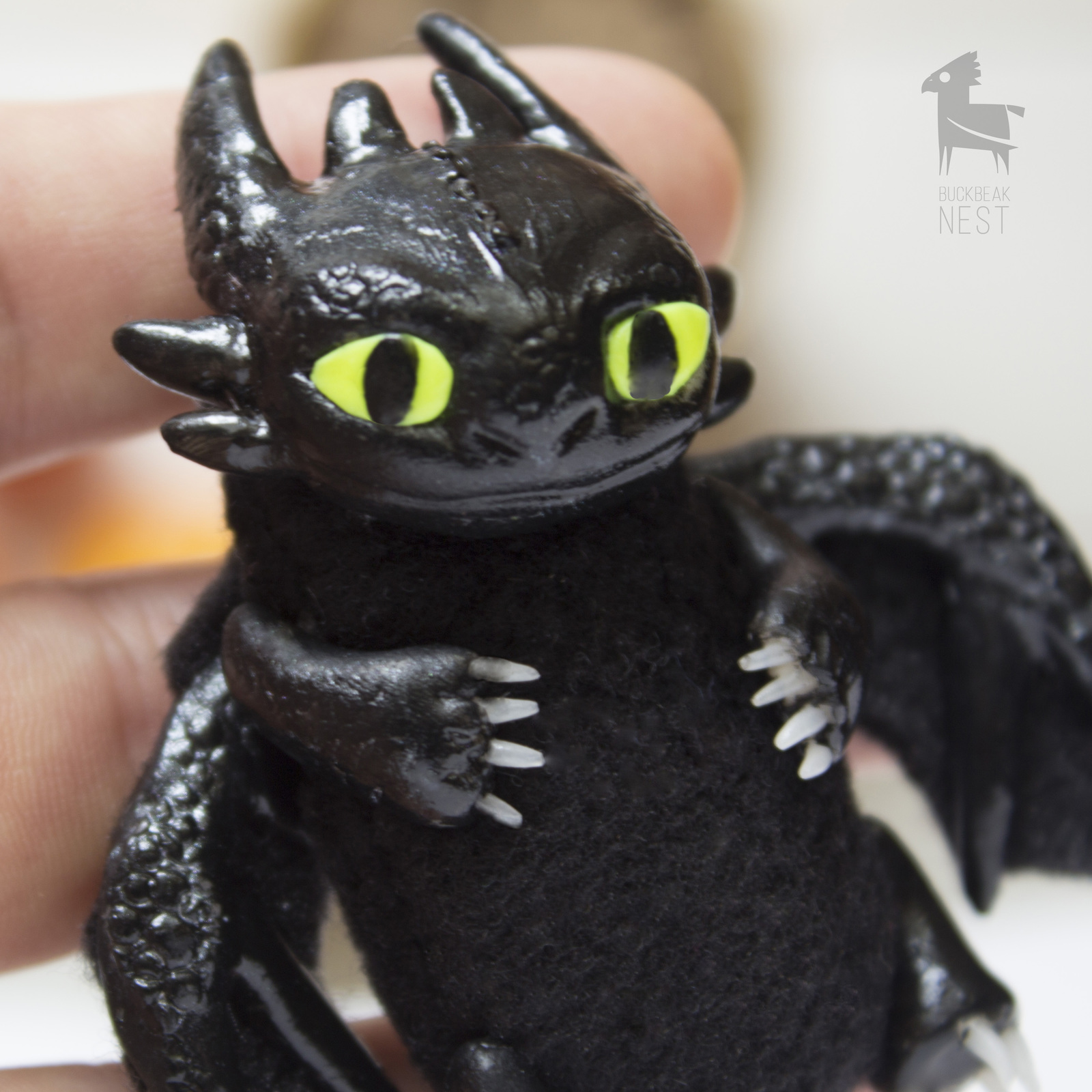 Night Fury / Night Fury - My, Night fury, Cartoons, With your own hands, Handmade, Handmade, The Dragon, Needlework, Polymer clay, Longpost, How to train your dragon