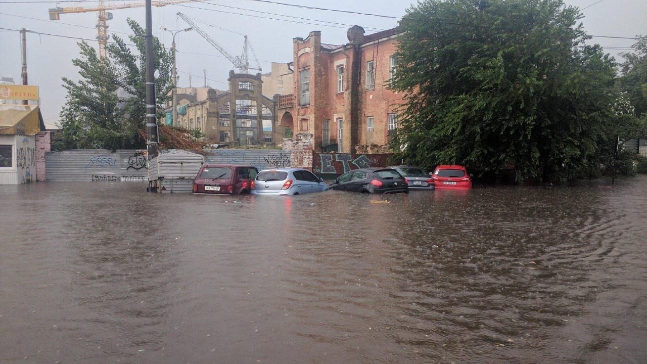 Kyiv after the rain 07/25/18 - Kiev, The photo, State of emergency, Rain, Storm, Longpost