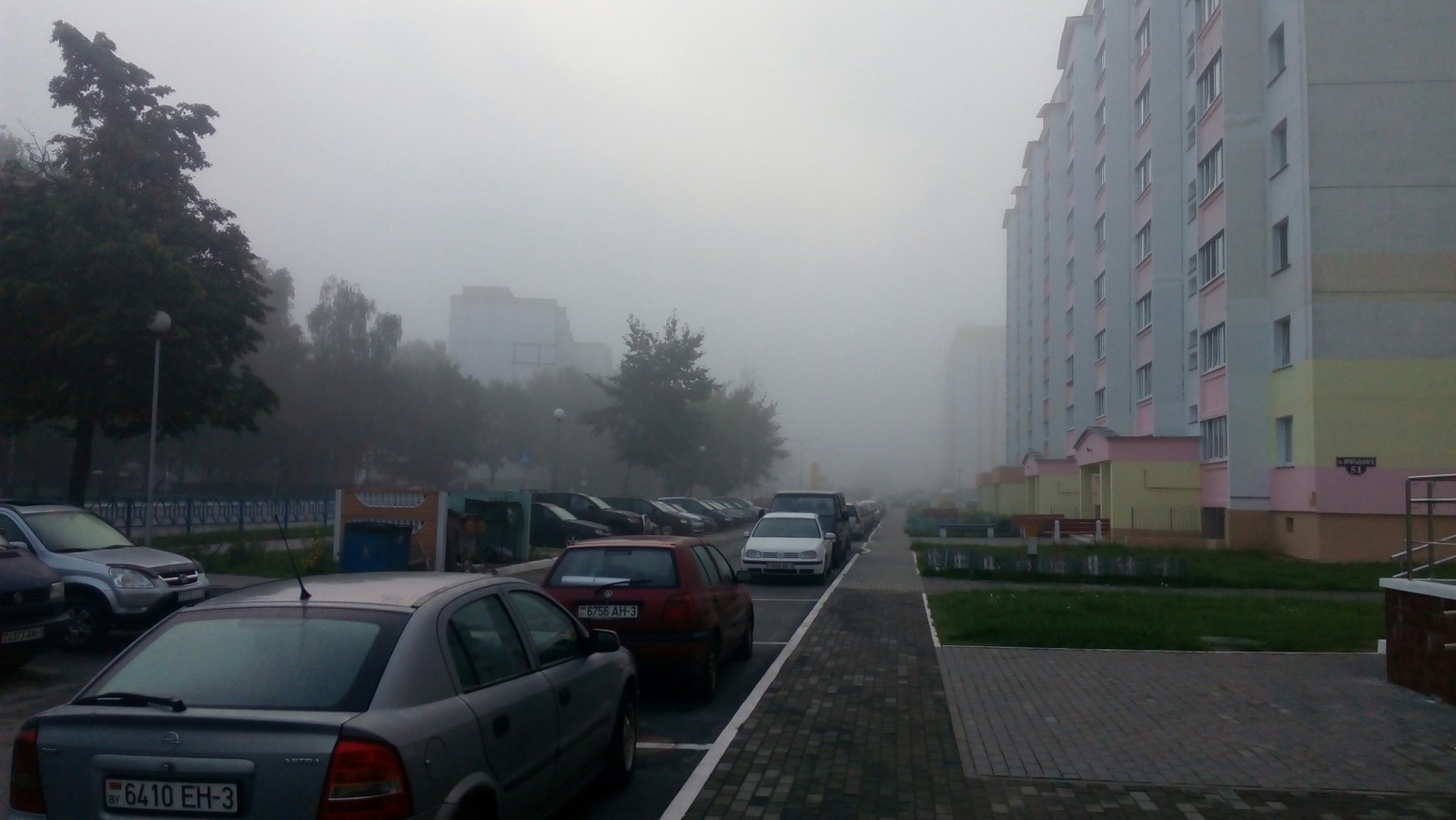 My dear city... - My, Mozyr, Morning, Fog, Silence, No people, Republic of Belarus, Longpost