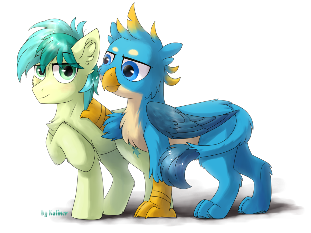 Sandbar and Gallus - My little pony, PonyArt, Gallus, Sandbar, Student 6