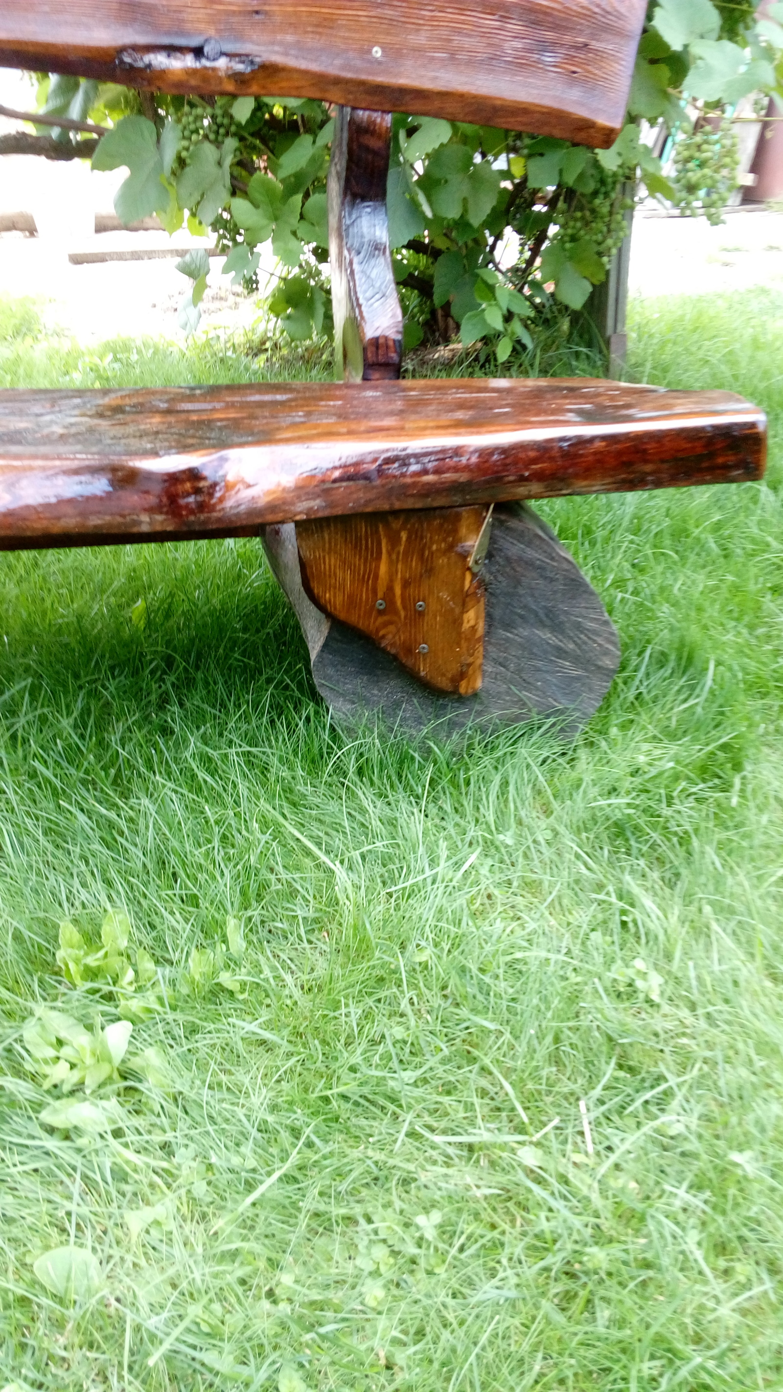 Bench for a smoke break. - My, Woodworking, Hobby, Brushing, Garden furniture, Benches, With your own hands, Longpost