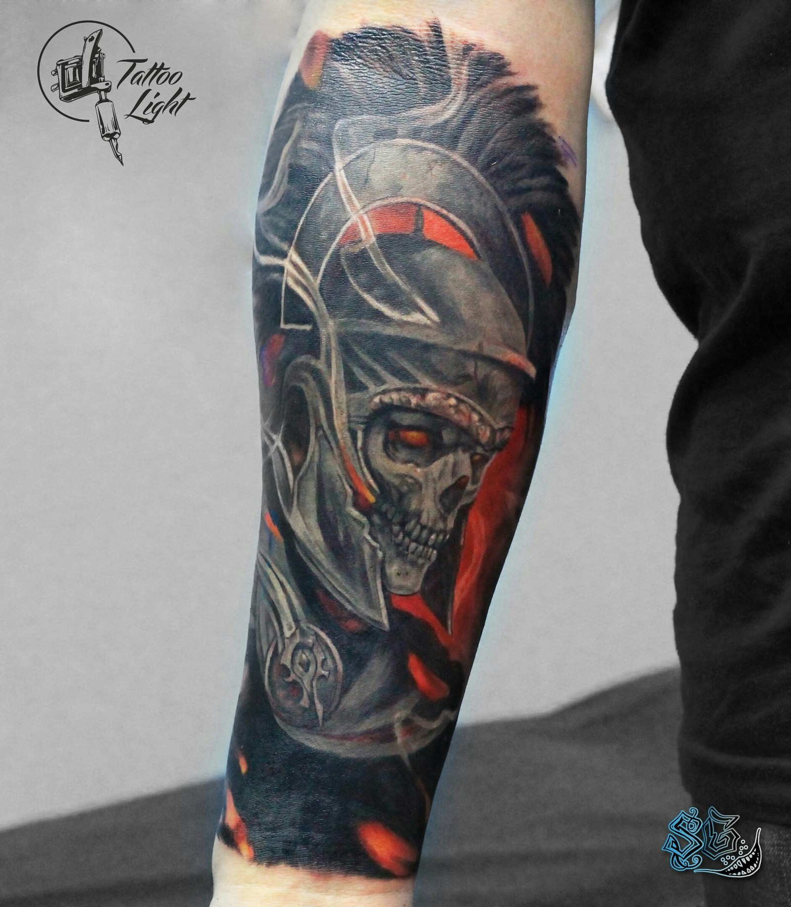 Centurion - My, Drawing, Tattoo, Longpost, Centurions, Skeleton, Undead