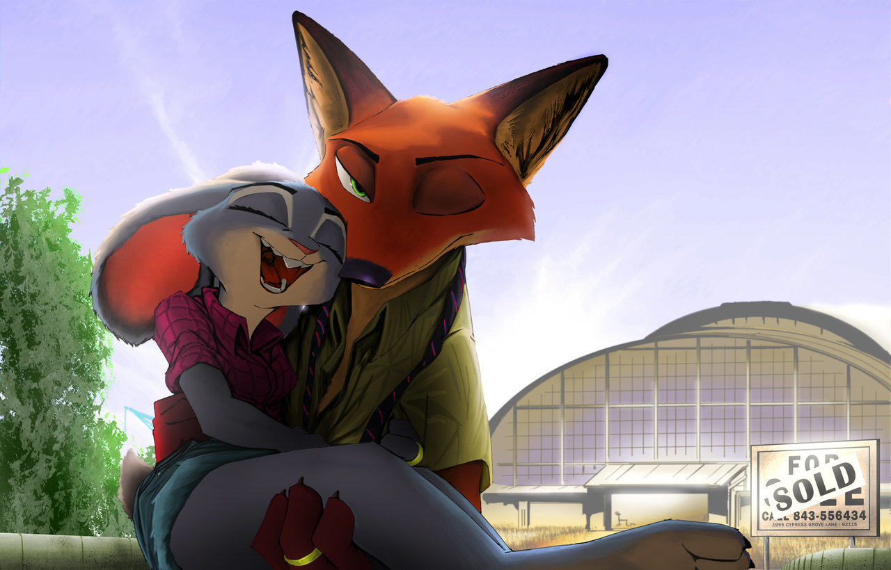 Utopia - Zootopia, Art, Thewyvernsweaver, Judy hopps, Nick wilde